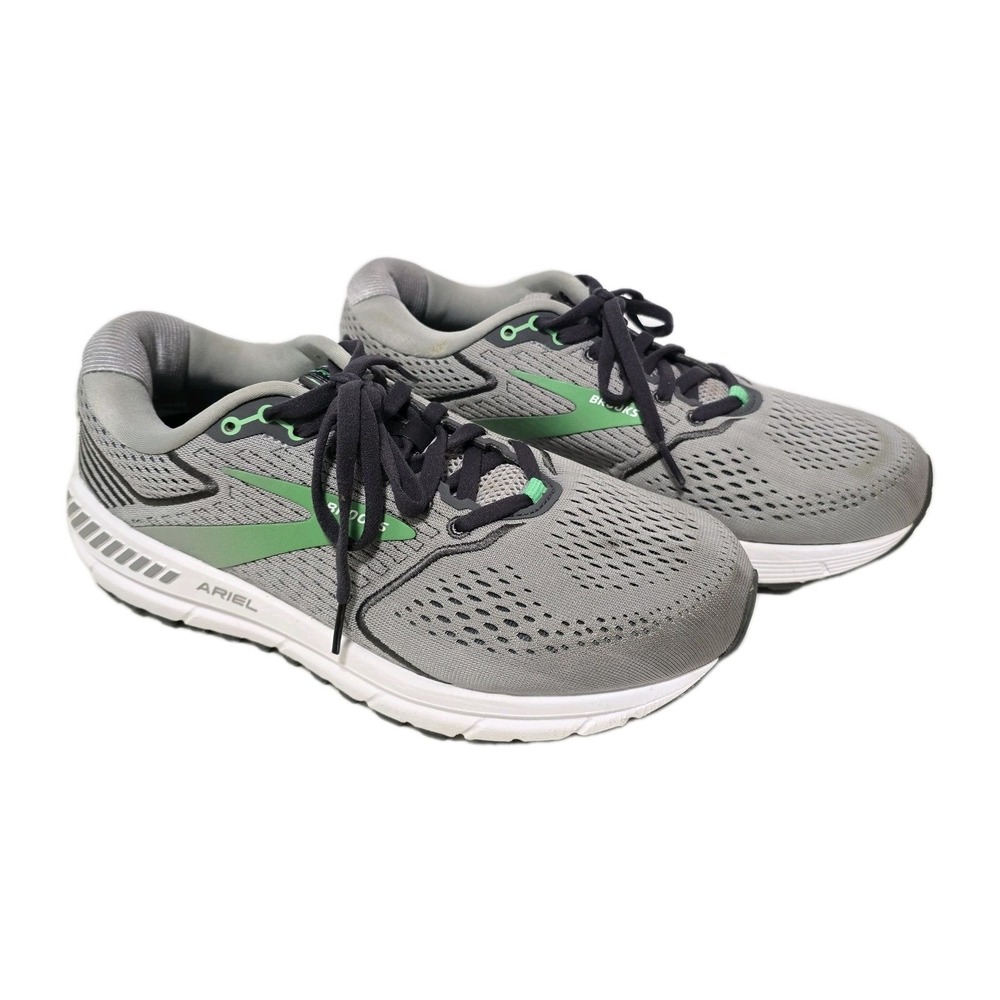 Brooks Ariel 20 Women's Running‎ Shoes Gray Alloy Green Road Walking Size 9